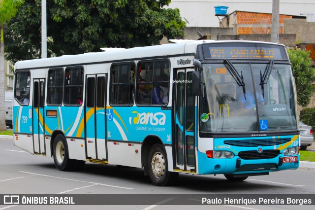 TRANSA - Transa Transporte Coletivo 739 na cidade de Três Rios, Rio de Janeiro, Brasil, por Paulo Henrique Pereira Borges. Número da foto: #12115470.