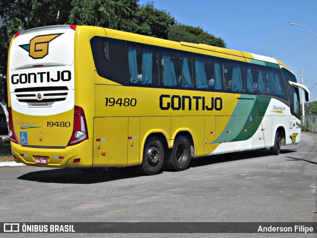 Empresa Gontijo de Transportes 19480 na cidade de Varginha, Minas Gerais, Brasil, por Anderson Filipe. Número da foto: #12116325.