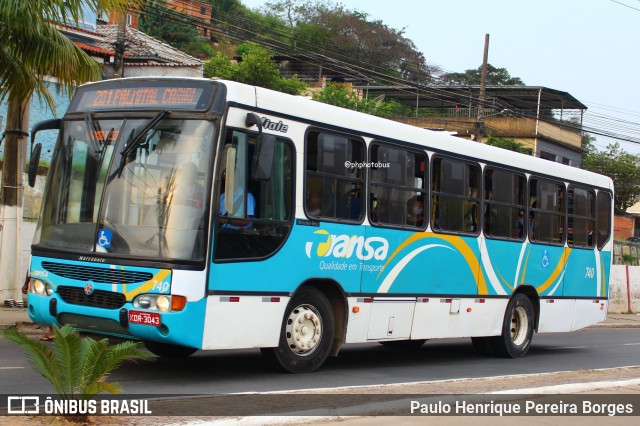 TRANSA - Transa Transporte Coletivo 740 na cidade de Três Rios, Rio de Janeiro, Brasil, por Paulo Henrique Pereira Borges. Número da foto: #12115478.