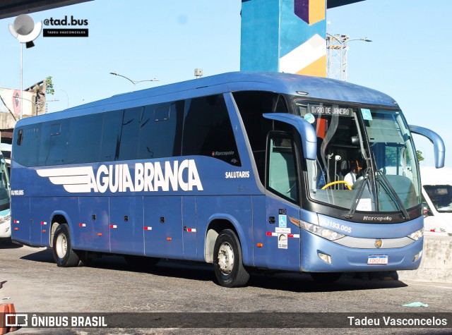 Viação Águia Branca RJ 193.005 na cidade de Rio de Janeiro, Rio de Janeiro, Brasil, por Tadeu Vasconcelos. Número da foto: #12116074.