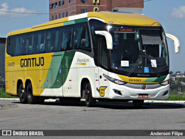 Empresa Gontijo de Transportes 19480 na cidade de Varginha, Minas Gerais, Brasil, por Anderson Filipe. Número da foto: #12116576.
