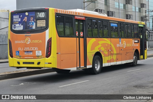 Empresa de Transportes Braso Lisboa RJ 215.006 na cidade de Niterói, Rio de Janeiro, Brasil, por Cleiton Linhares. Número da foto: #12117822.
