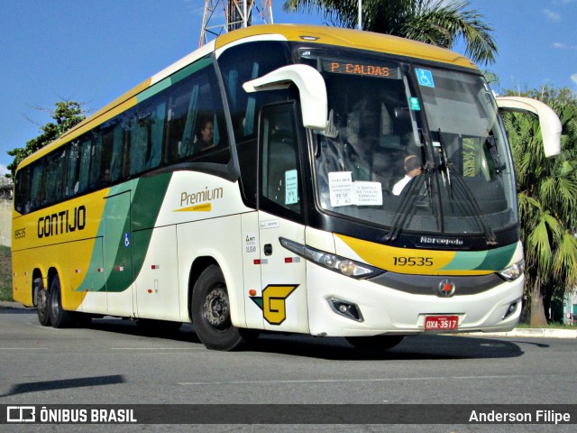 Empresa Gontijo de Transportes 19535 na cidade de Varginha, Minas Gerais, Brasil, por Anderson Filipe. Número da foto: #12121776.