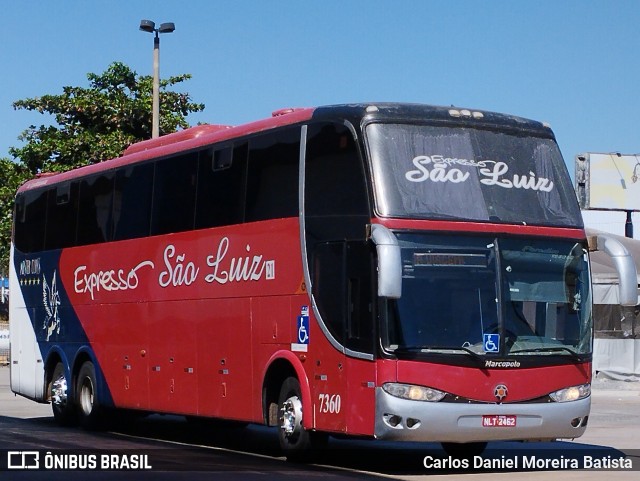Expresso São Luiz 7360 na cidade de Goiânia, Goiás, Brasil, por Carlos Daniel Moreira Batista. Número da foto: #12120619.