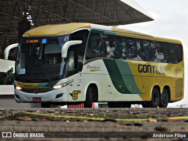 Empresa Gontijo de Transportes 19535 na cidade de Varginha, Minas Gerais, Brasil, por Anderson Filipe. Número da foto: #12121768.