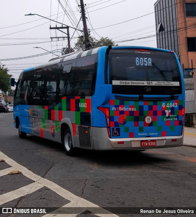 Viação Paratodos > São Jorge > Metropolitana São Paulo > Mobibrasil 6 4843 na cidade de São Paulo, São Paulo, Brasil, por Renan De Jesus Oliveira. Número da foto: #12120006.