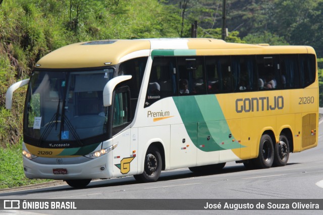 Empresa Gontijo de Transportes 21280 na cidade de Piraí, Rio de Janeiro, Brasil, por José Augusto de Souza Oliveira. Número da foto: #12121594.