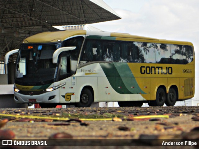 Empresa Gontijo de Transportes 19555 na cidade de Varginha, Minas Gerais, Brasil, por Anderson Filipe. Número da foto: #12121765.