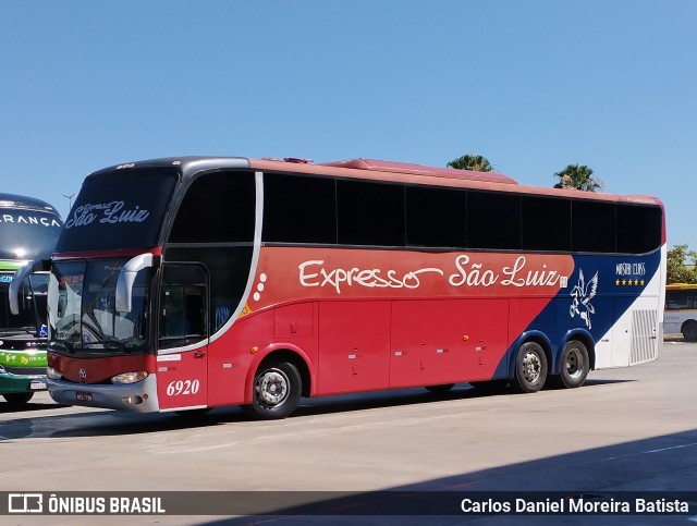 Expresso São Luiz 6920 na cidade de Goiânia, Goiás, Brasil, por Carlos Daniel Moreira Batista. Número da foto: #12120617.