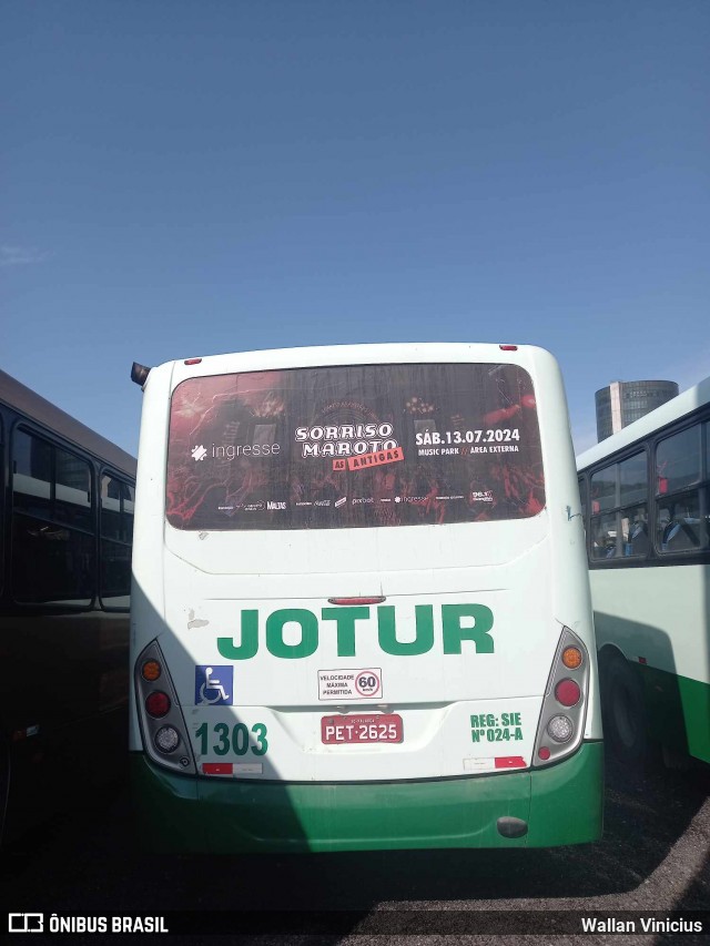 Jotur - Auto Ônibus e Turismo Josefense 1303 na cidade de Florianópolis, Santa Catarina, Brasil, por Wallan Vinicius. Número da foto: #12120815.