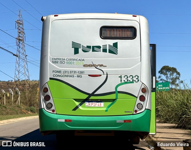 Turin Transportes 1333 na cidade de Congonhas, Minas Gerais, Brasil, por Eduardo Vieira. Número da foto: #12121788.