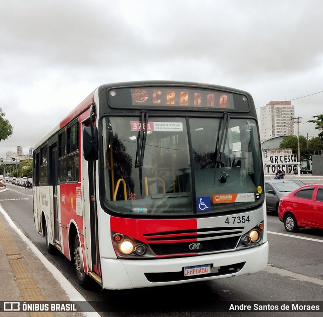 Pêssego Transportes 4 7354 na cidade de São Paulo, São Paulo, Brasil, por Andre Santos de Moraes. Número da foto: #12121501.