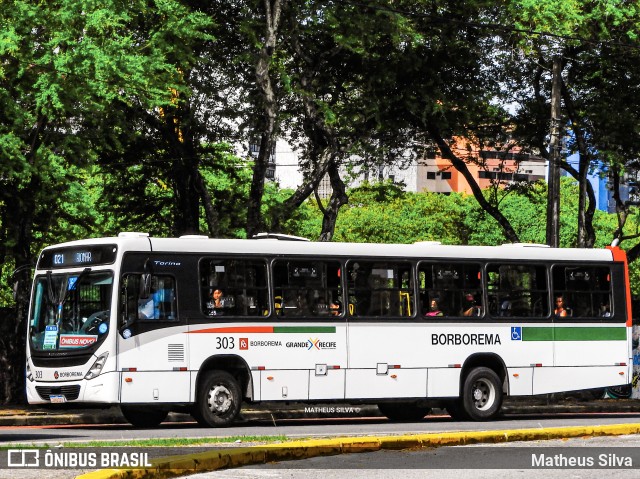 Borborema Imperial Transportes 303 na cidade de Recife, Pernambuco, Brasil, por Matheus Silva. Número da foto: #12121820.