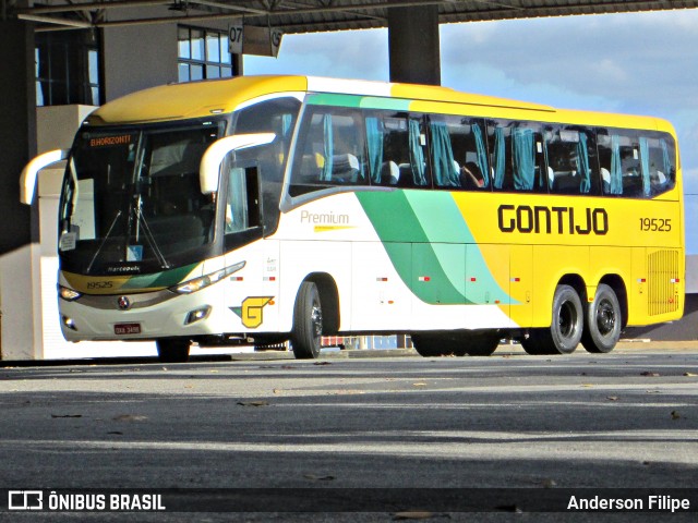 Empresa Gontijo de Transportes 19525 na cidade de Varginha, Minas Gerais, Brasil, por Anderson Filipe. Número da foto: #12121711.