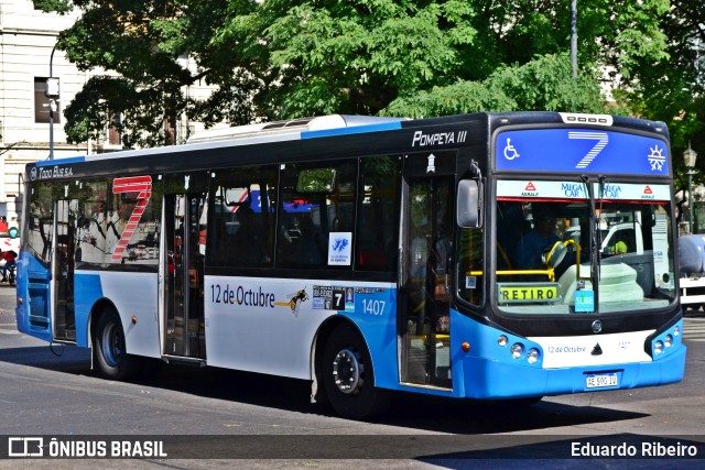 Transportes Automotores 12 de Octubre 1407 na cidade de Buenos Aires, Argentina, por Eduardo Ribeiro. Número da foto: #12121309.