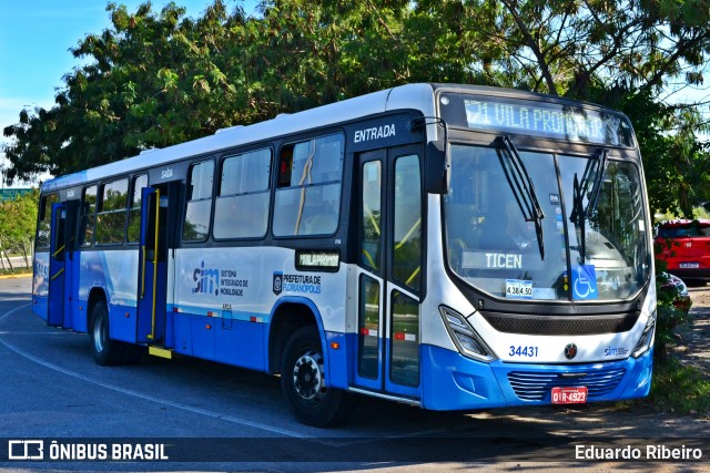 Transporte Coletivo Estrela 34431 na cidade de Florianópolis, Santa Catarina, Brasil, por Eduardo Ribeiro. Número da foto: #12121312.
