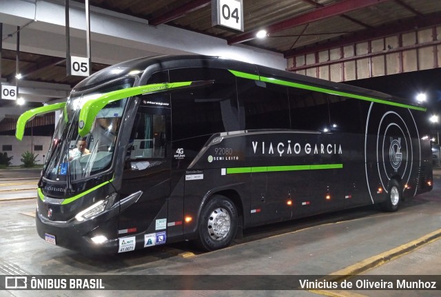 Viação Garcia 92080 na cidade de Ourinhos, São Paulo, Brasil, por Vinicius de Oliveira Munhoz. Número da foto: #12119263.