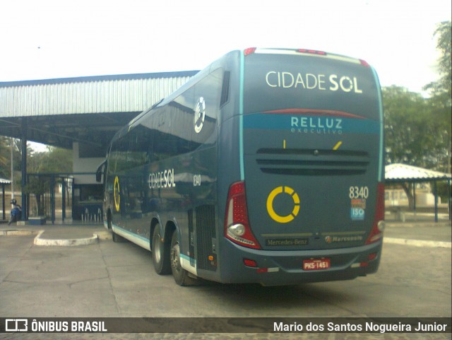 Viação Cidade Sol 8340 na cidade de Piritiba, Bahia, Brasil, por Mario dos Santos Nogueira Junior. Número da foto: #12121751.
