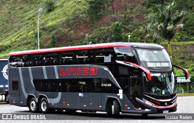 Transportes Única Petrópolis RJ 163.008 na cidade de Juiz de Fora, Minas Gerais, Brasil, por Isaias Ralen. Número da foto: #12121441.
