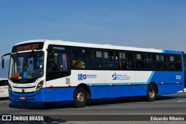 Emflotur - Empresa Florianópolis de Transportes Coletivos 3321 na cidade de Florianópolis, Santa Catarina, Brasil, por Eduardo Ribeiro. Número da foto: #12121328.