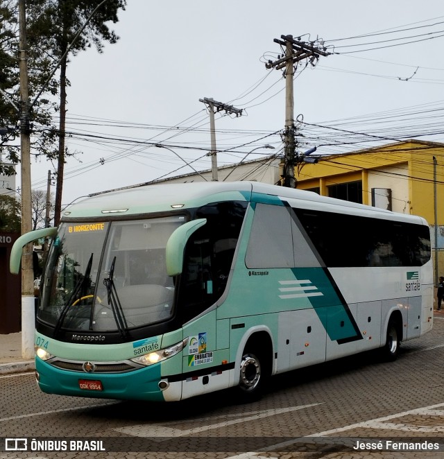 Santa Fé Transportes 074 na cidade de Itabirito, Minas Gerais, Brasil, por Jessé Fernandes. Número da foto: #12121824.