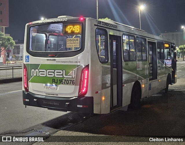Transportes Mageli RJ 167.076 na cidade de Rio de Janeiro, Rio de Janeiro, Brasil, por Cleiton Linhares. Número da foto: #12122711.