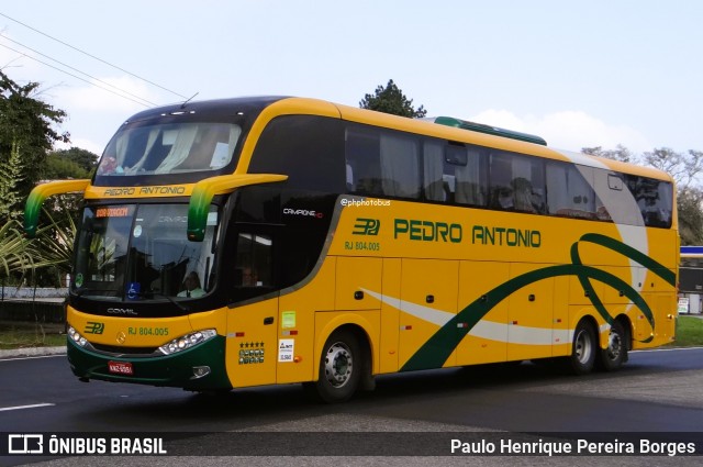 Empresa de Ônibus e Turismo Pedro Antônio RJ 804.005 na cidade de Barra do Piraí, Rio de Janeiro, Brasil, por Paulo Henrique Pereira Borges. Número da foto: #12123762.