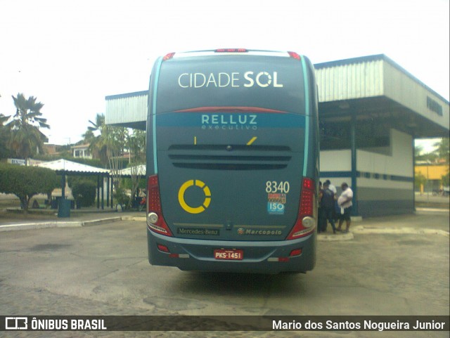 Viação Cidade Sol 8340 na cidade de Piritiba, Bahia, Brasil, por Mario dos Santos Nogueira Junior. Número da foto: #12123816.