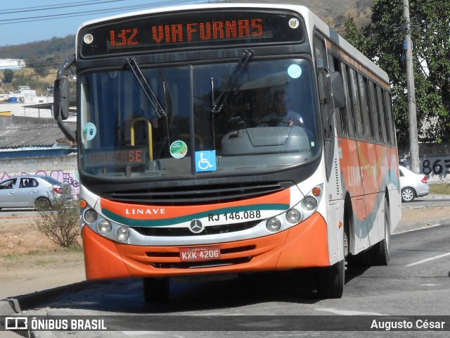 Linave Transportes RJ 146.088 na cidade de Nova Iguaçu, Rio de Janeiro, Brasil, por Augusto César. Número da foto: #12122487.