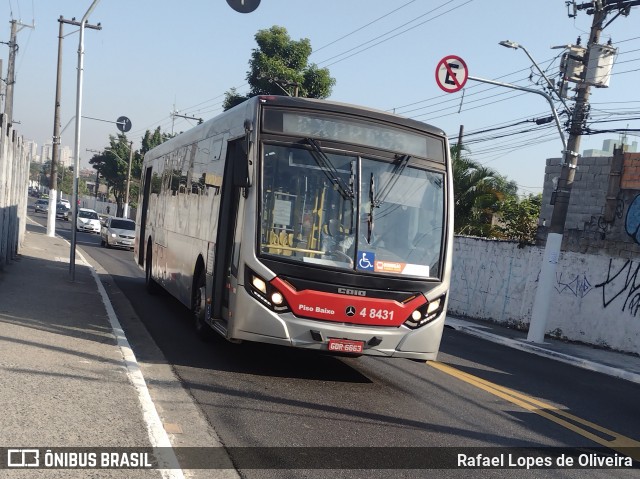 Express Transportes Urbanos Ltda 4 8431 na cidade de São Paulo, São Paulo, Brasil, por Rafael Lopes de Oliveira. Número da foto: #12122804.
