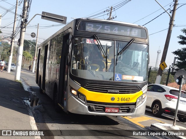 Transunião Transportes 3 6647 na cidade de São Paulo, São Paulo, Brasil, por Rafael Lopes de Oliveira. Número da foto: #12124637.