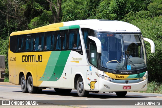 Empresa Gontijo de Transportes 18210 na cidade de Laranjal, Minas Gerais, Brasil, por Lucas Oliveira. Número da foto: #12122989.