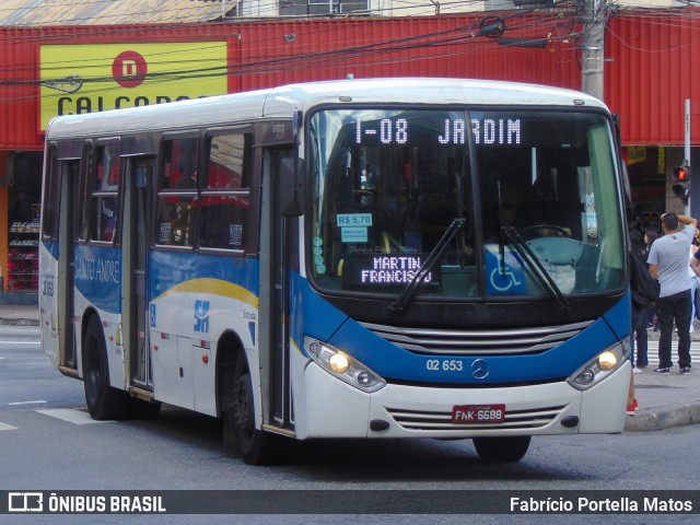 Viação Vaz 02 653 na cidade de Santo André, São Paulo, Brasil, por Fabrício Portella Matos. Número da foto: #12123050.