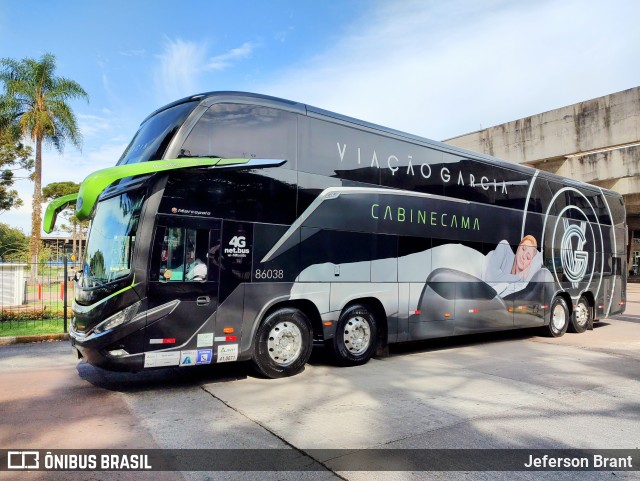 Viação Garcia 86038 na cidade de Curitiba, Paraná, Brasil, por Jeferson Brant. Número da foto: #12122996.