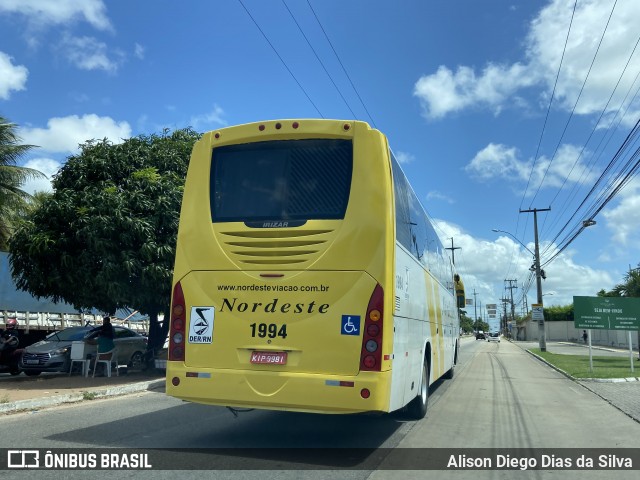 Viação Nordeste 1994 na cidade de Natal, Rio Grande do Norte, Brasil, por Alison Diego Dias da Silva. Número da foto: #12122881.