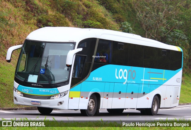 Log Rio Transporte e Turismo 423 na cidade de Piraí, Rio de Janeiro, Brasil, por Paulo Henrique Pereira Borges. Número da foto: #12123788.
