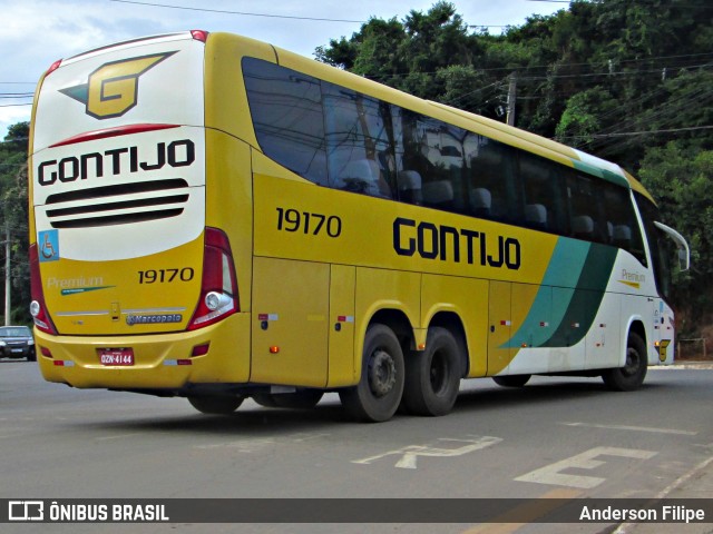 Empresa Gontijo de Transportes 19170 na cidade de Três Corações, Minas Gerais, Brasil, por Anderson Filipe. Número da foto: #12127098.