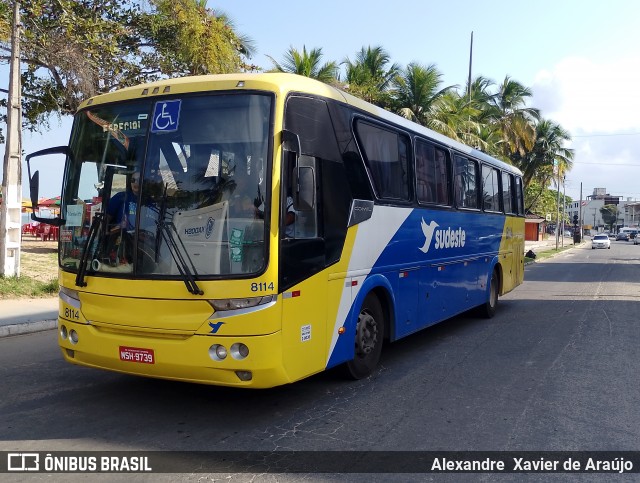 Viação Sudeste 8114 na cidade de Piúma, Espírito Santo, Brasil, por Alexandre  Xavier de Araújo. Número da foto: #12126532.