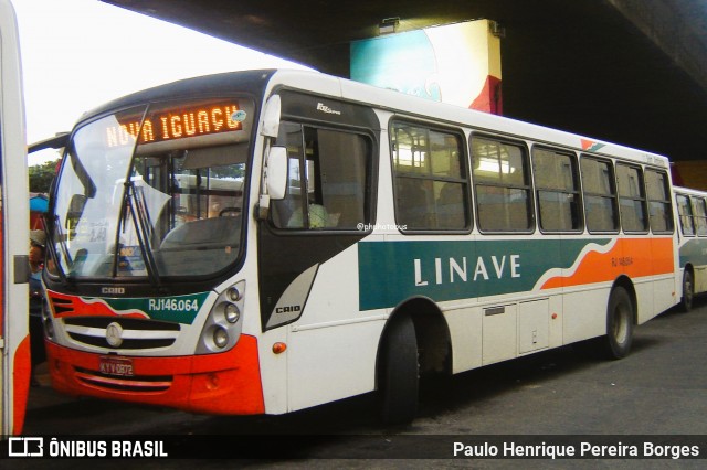 Linave Transportes RJ 146.064 na cidade de Nova Iguaçu, Rio de Janeiro, Brasil, por Paulo Henrique Pereira Borges. Número da foto: #12126139.