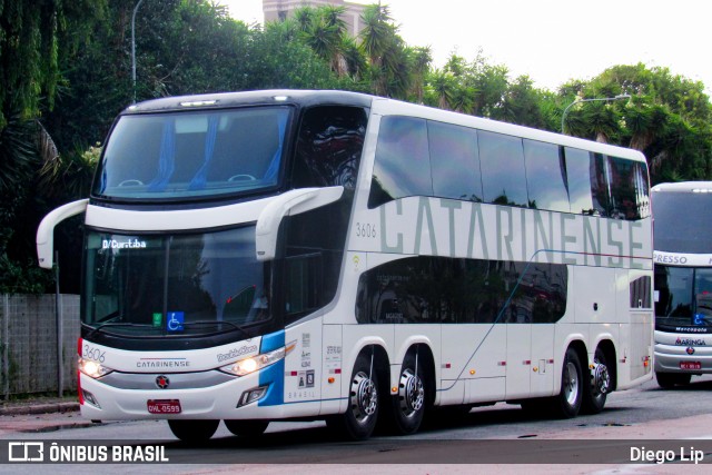 Auto Viação Catarinense 3606 na cidade de Curitiba, Paraná, Brasil, por Diego Lip. Número da foto: #12125904.