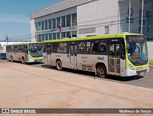 BsBus Mobilidade 501034 na cidade de Ceilândia, Distrito Federal, Brasil, por Matheus de Souza. Número da foto: #12126733.