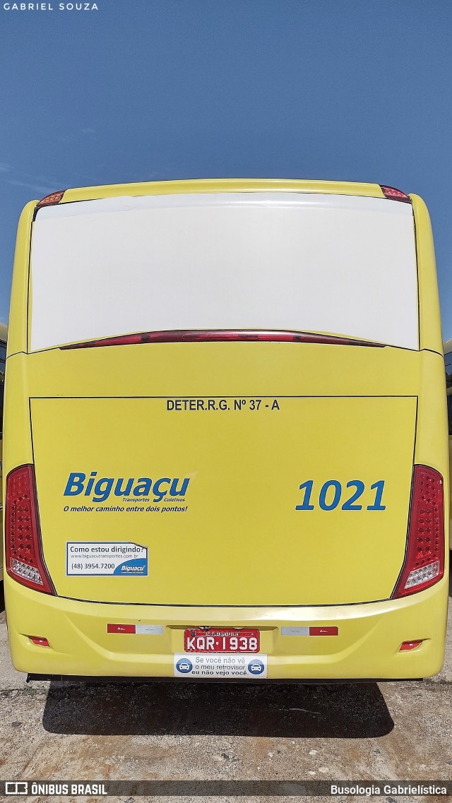 Biguaçu Transportes Coletivos Administração e Participação 1021 na cidade de Florianópolis, Santa Catarina, Brasil, por Busologia Gabrielística. Número da foto: #12128534.