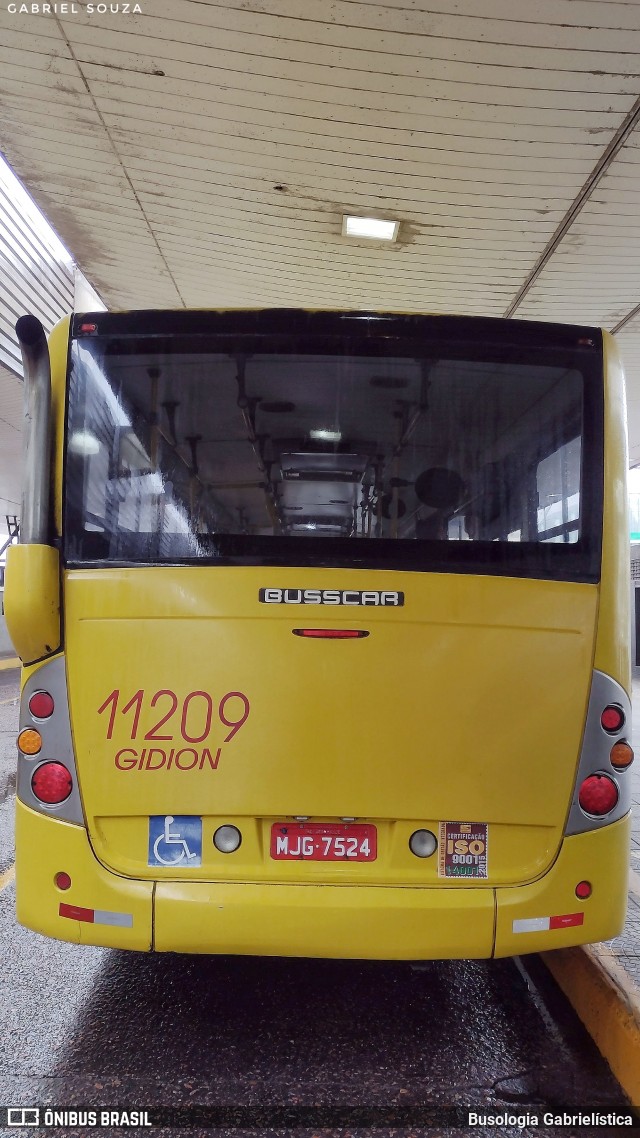 Gidion Transporte e Turismo 11209 na cidade de Joinville, Santa Catarina, Brasil, por Busologia Gabrielística. Número da foto: #12128550.