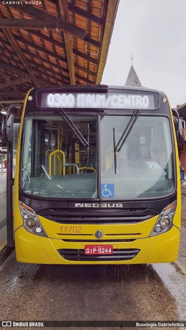 Gidion Transporte e Turismo 11702 na cidade de Joinville, Santa Catarina, Brasil, por Busologia Gabrielística. Número da foto: #12128582.