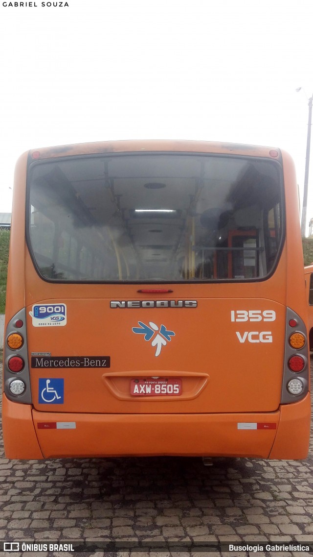 VCG - Viação Campos Gerais 1359 na cidade de Ponta Grossa, Paraná, Brasil, por Busologia Gabrielística. Número da foto: #12128840.