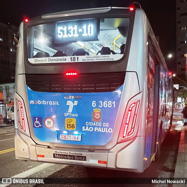 Viação Paratodos > São Jorge > Metropolitana São Paulo > Mobibrasil 6 3681 na cidade de São Paulo, São Paulo, Brasil, por Michel Nowacki. Número da foto: #12127940.