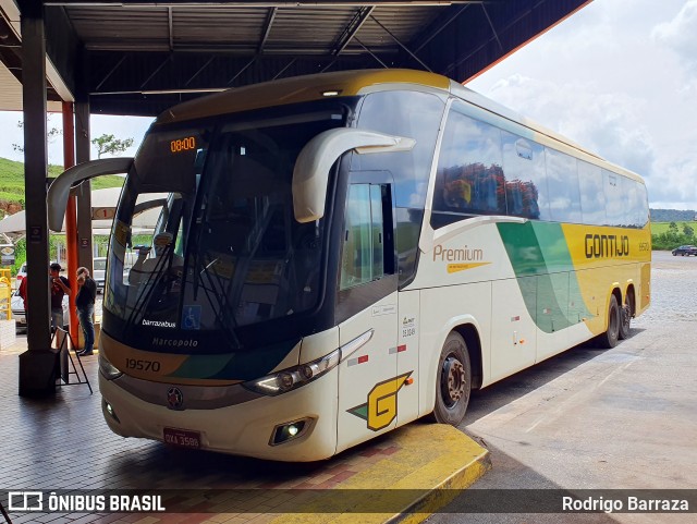Empresa Gontijo de Transportes 19570 na cidade de João Monlevade, Minas Gerais, Brasil, por Rodrigo Barraza. Número da foto: #12127840.