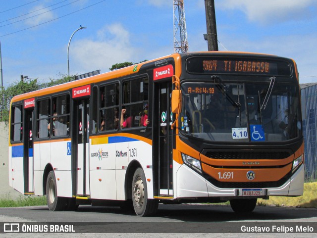 Itamaracá Transportes 1.691 na cidade de Recife, Pernambuco, Brasil, por Gustavo Felipe Melo. Número da foto: #12127603.