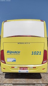 Biguaçu Transportes Coletivos Administração e Participação 1021 na cidade de Florianópolis, Santa Catarina, Brasil, por Busologia Gabrielística. Número da foto: #12128534.