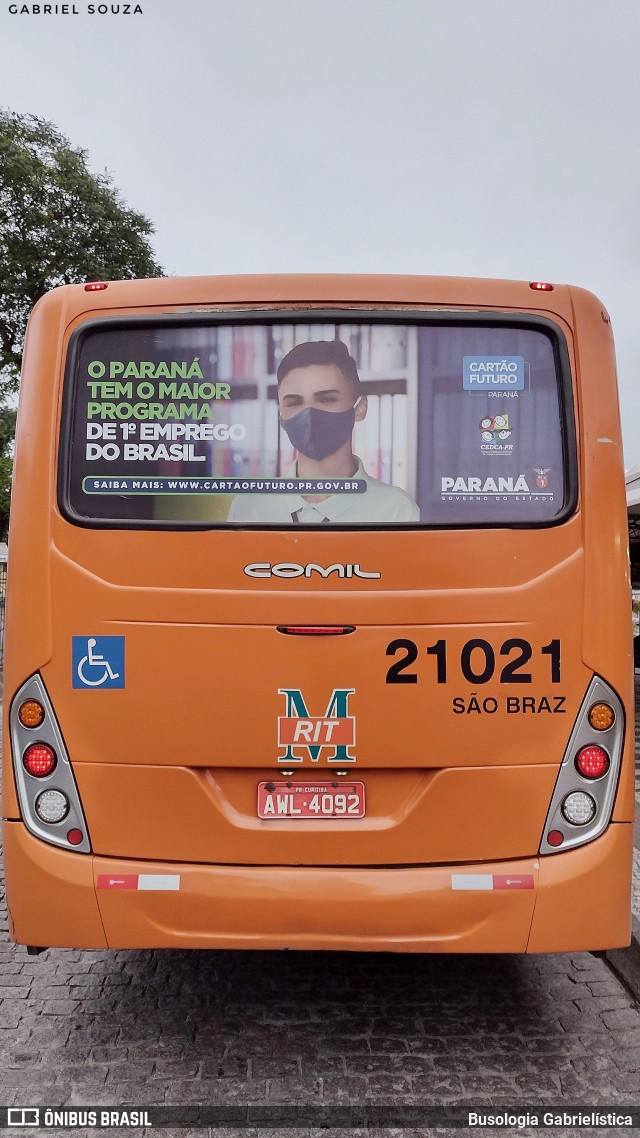 Auto Viação São Braz 21021 na cidade de Curitiba, Paraná, Brasil, por Busologia Gabrielística. Número da foto: #12130373.